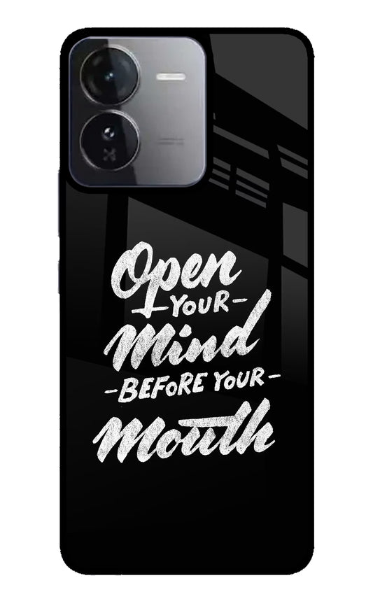 Open Your Mind Before Your Mouth iQOO Z9 5G Glass Case