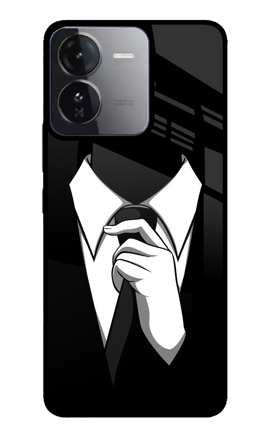 Black Tie iQOO Z9 5G Glass Case Back Cover by Casekaro