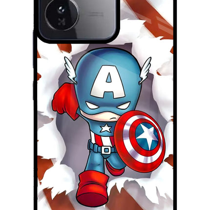 Captain America iQOO Z9 5G Glass Case
