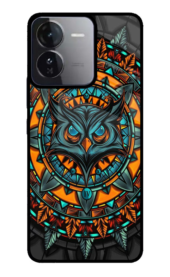 Angry Owl Art iQOO Z9 5G Glass Case Back Cover by Casekaro