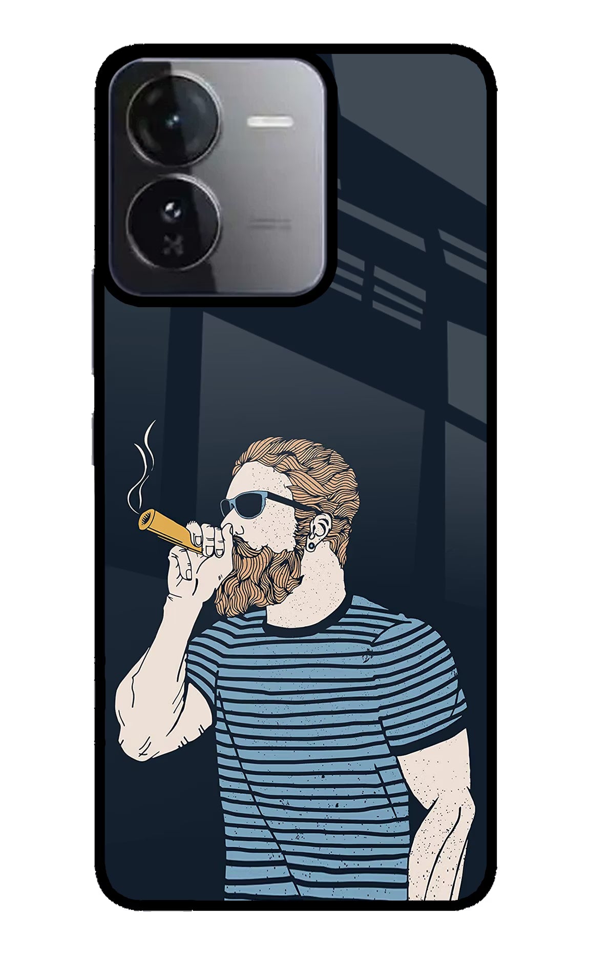 Smoking iQOO Z9 5G Glass Case Back Cover by Casekaro
