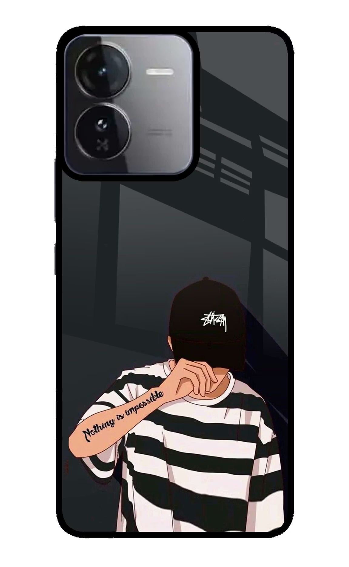 Aesthetic Boy iQOO Z9 5G Glass Case Back Cover by Casekaro