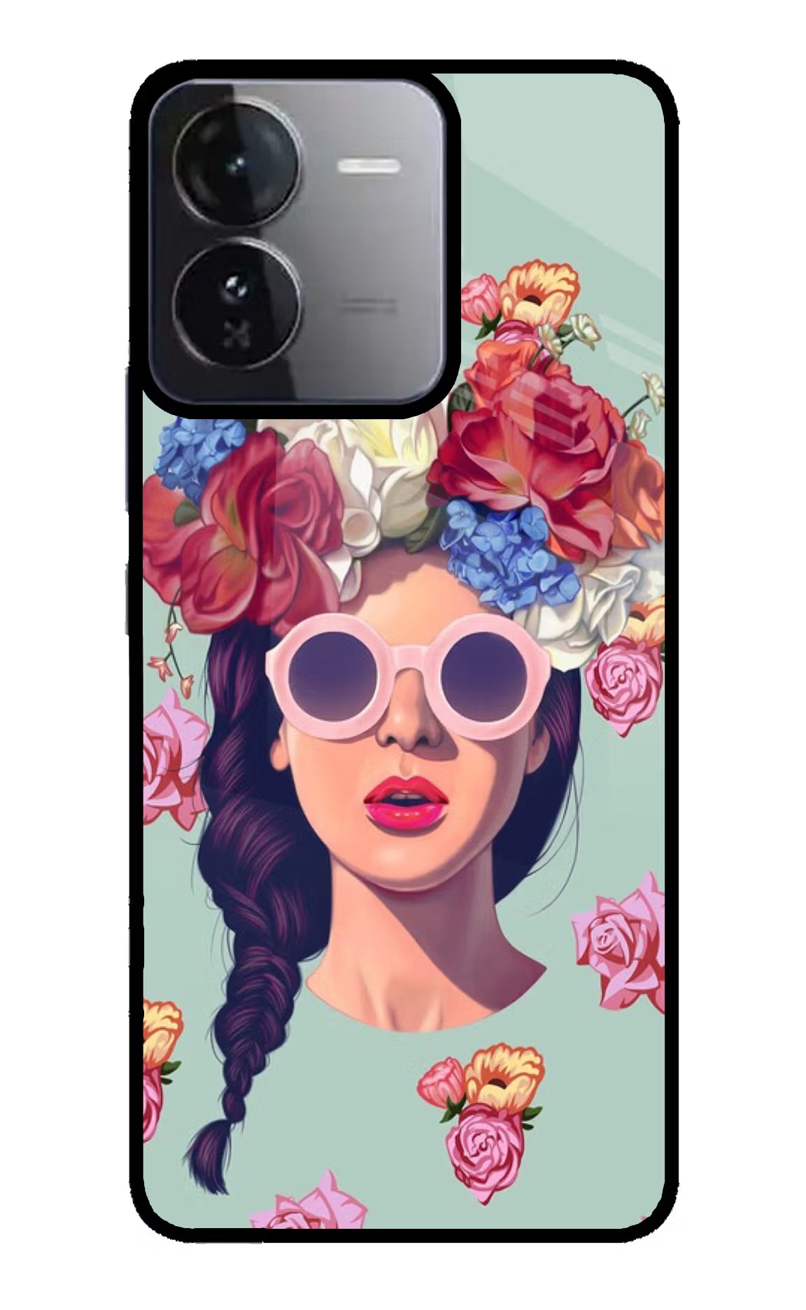 Pretty Girl iQOO Z9 5G Glass Case Back Cover by Casekaro