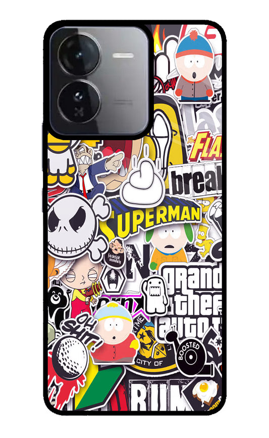 Sticker Bomb iQOO Z9 5G Glass Case