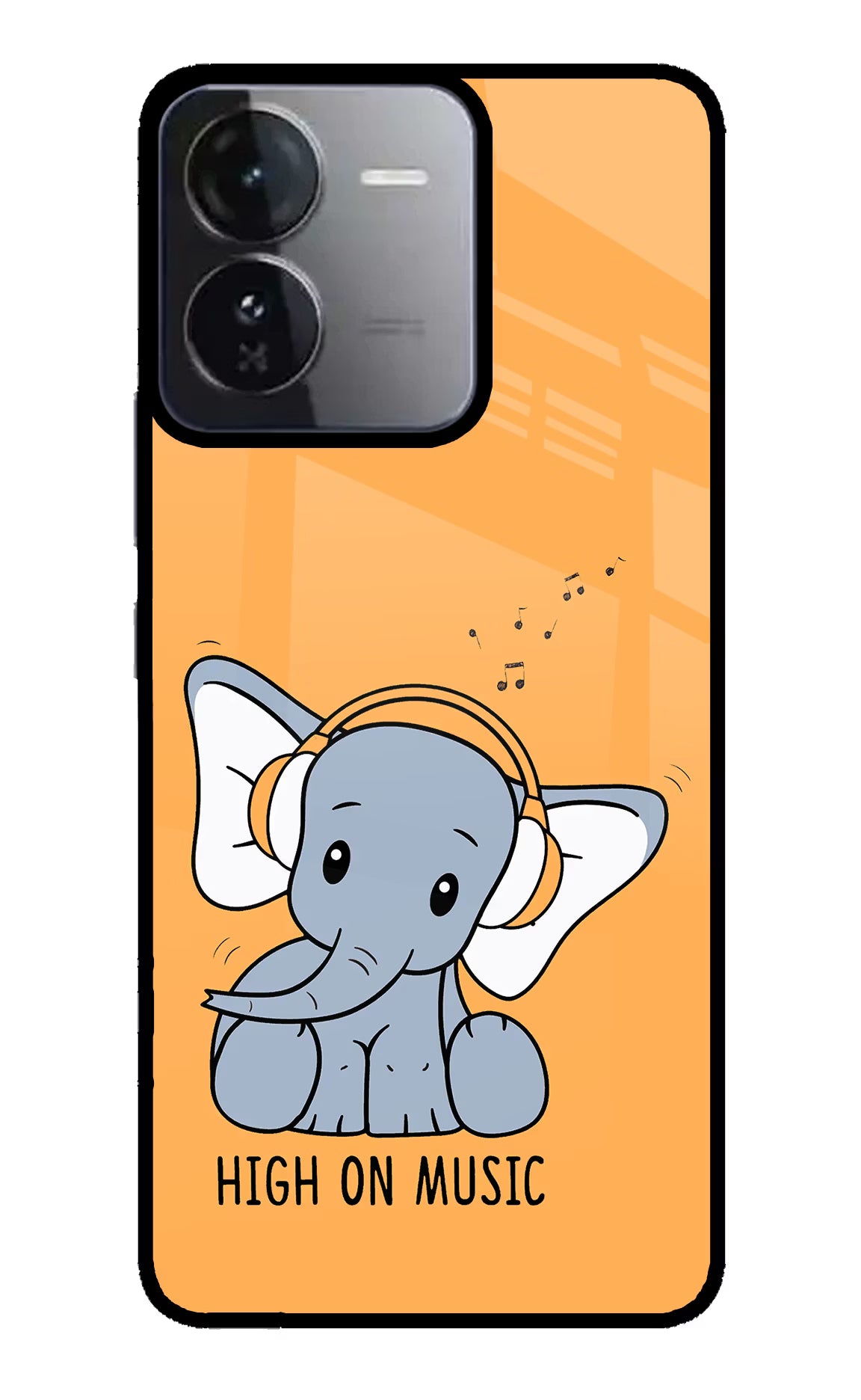 High On Music iQOO Z9 5G Glass Case Back Cover by Casekaro