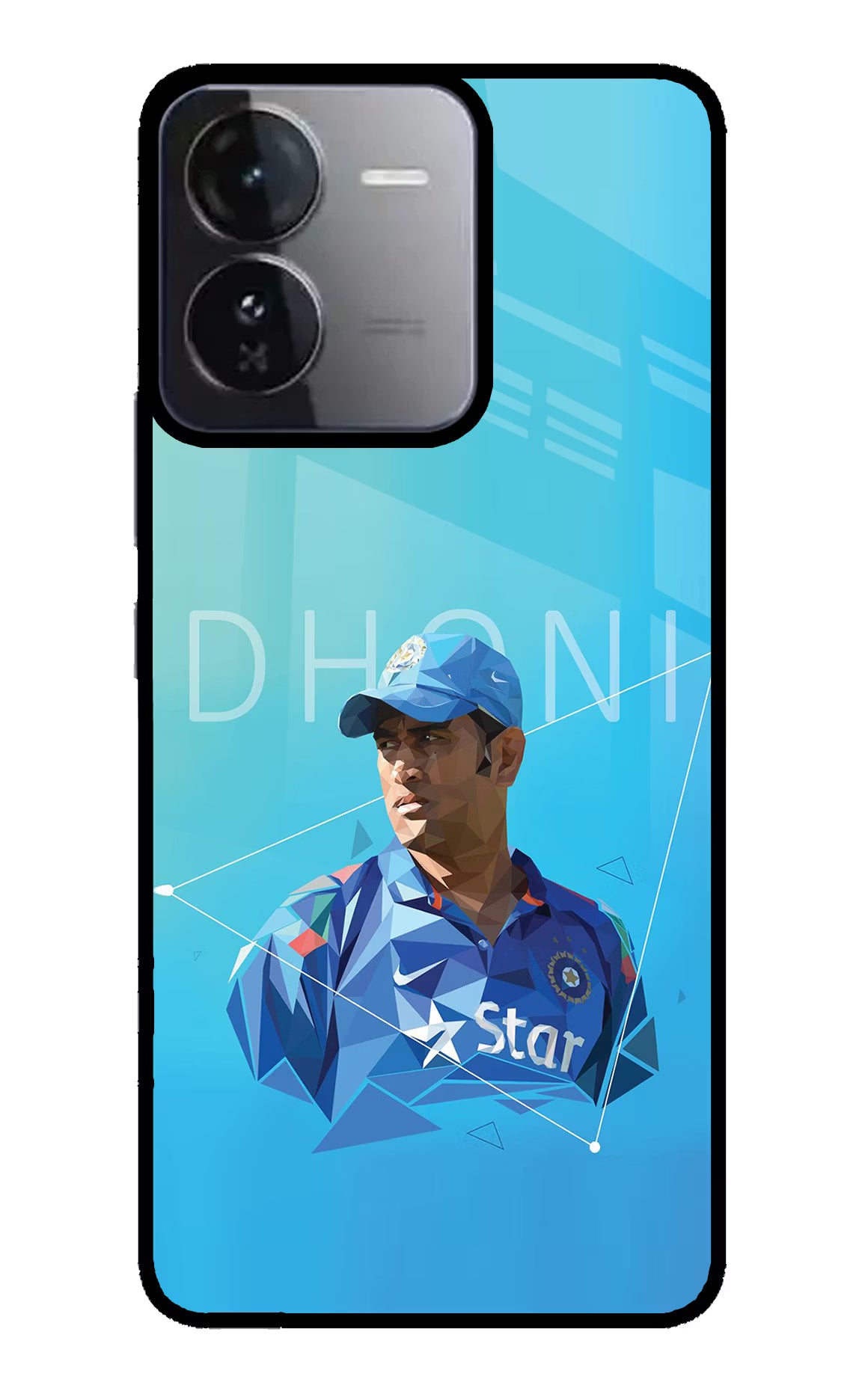 Dhoni Artwork iQOO Z9 5G Glass Case Back Cover by Casekaro