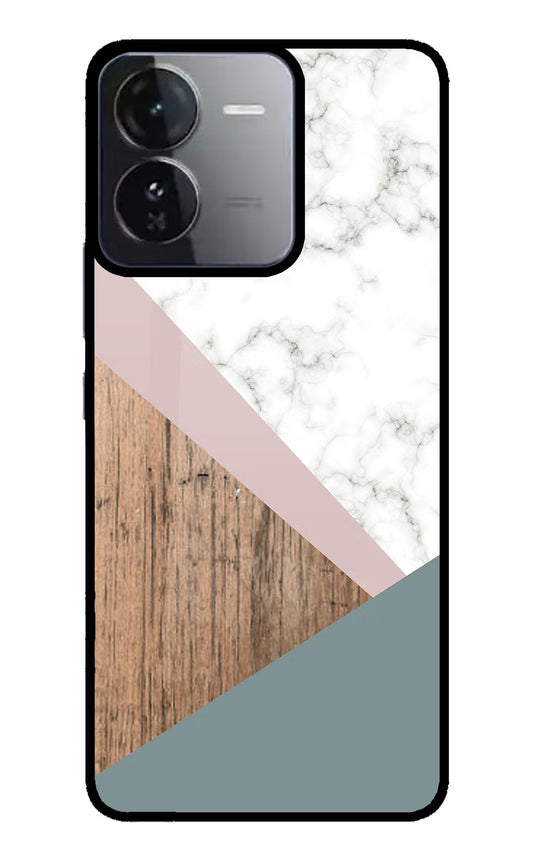 Marble wood Abstract iQOO Z9 5G Glass Case