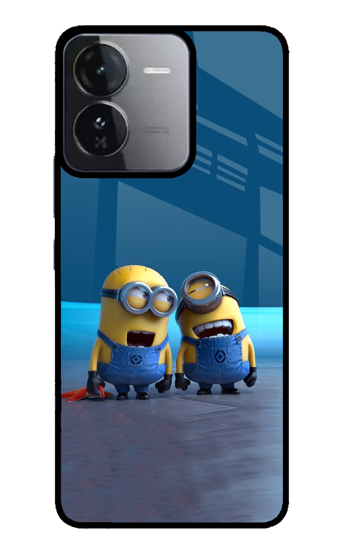 Minion Laughing iQOO Z9 5G Glass Case Back Cover by Casekaro