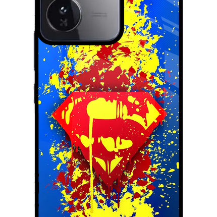 Superman logo iQOO Z9 5G Glass Case Back Cover by Casekaro