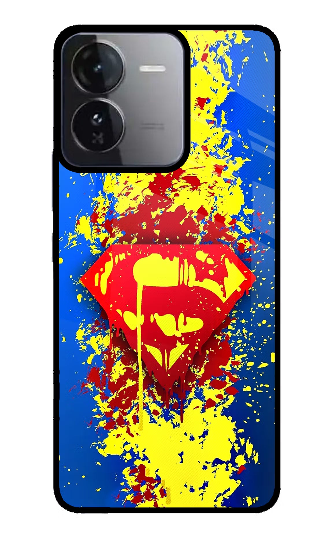 Superman logo iQOO Z9 5G Glass Case Back Cover by Casekaro