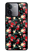 Rose Pattern iQOO Z9 5G Glass Case Back Cover by Casekaro