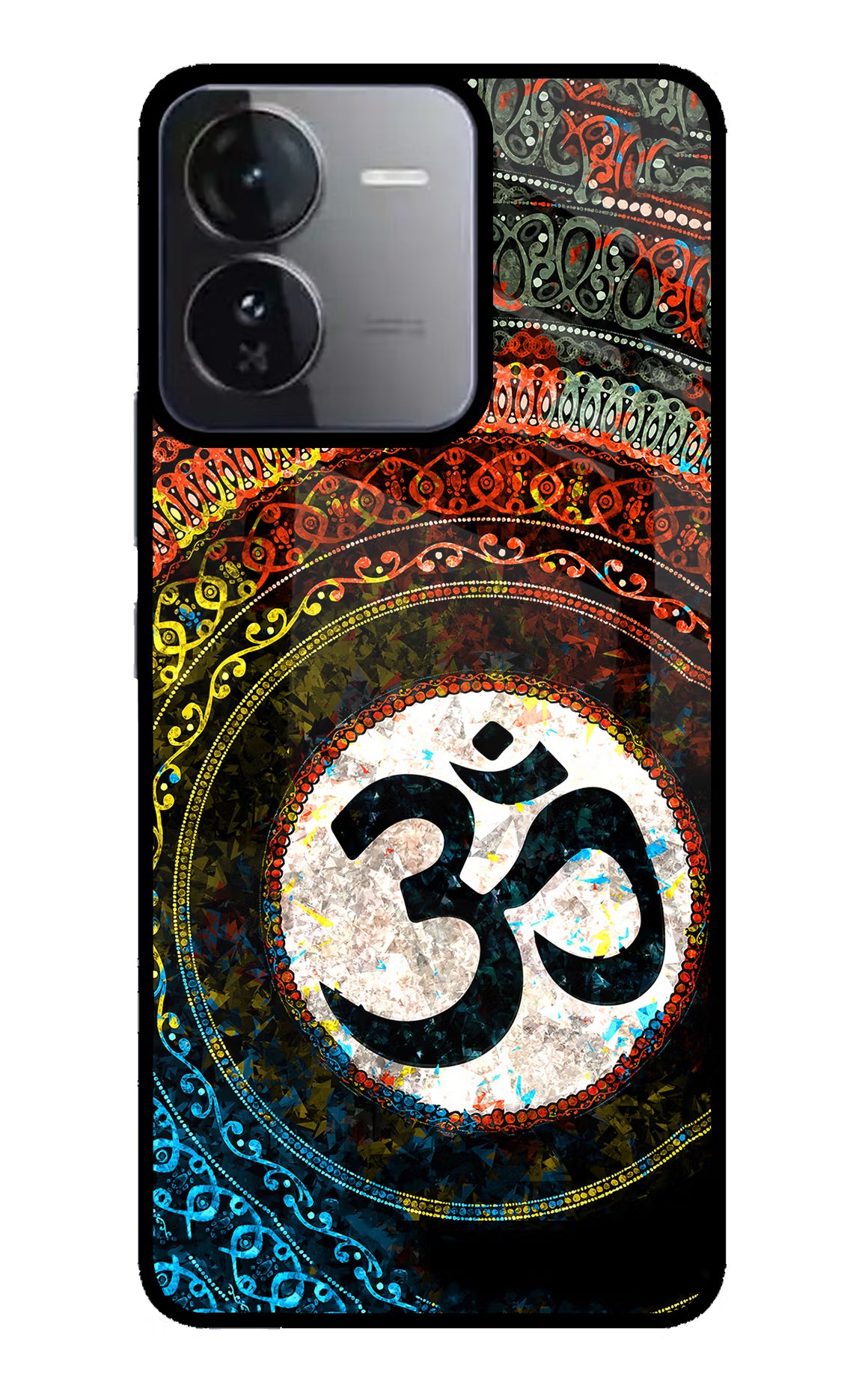 Om Cultural iQOO Z9 5G Glass Case Back Cover by Casekaro