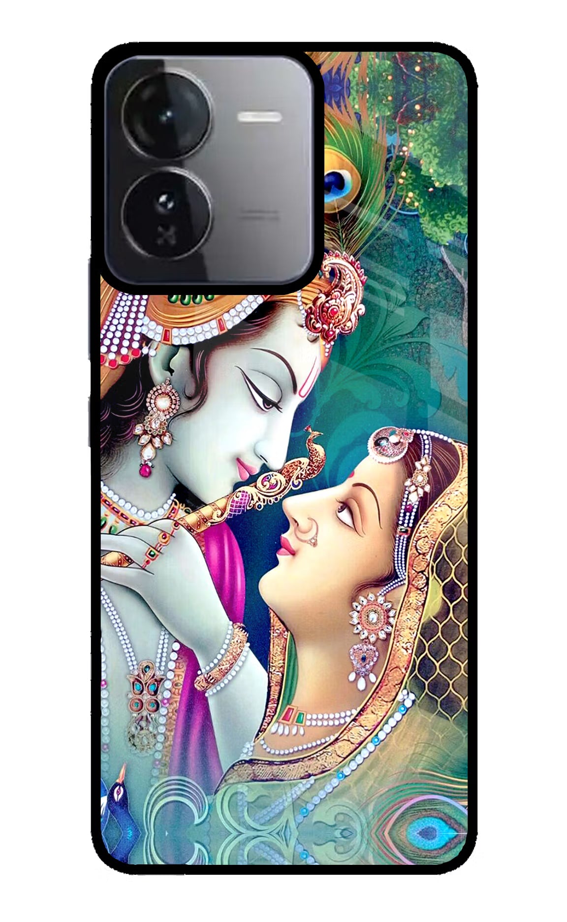 Lord Radha Krishna iQOO Z9 5G Glass Case Back Cover by Casekaro