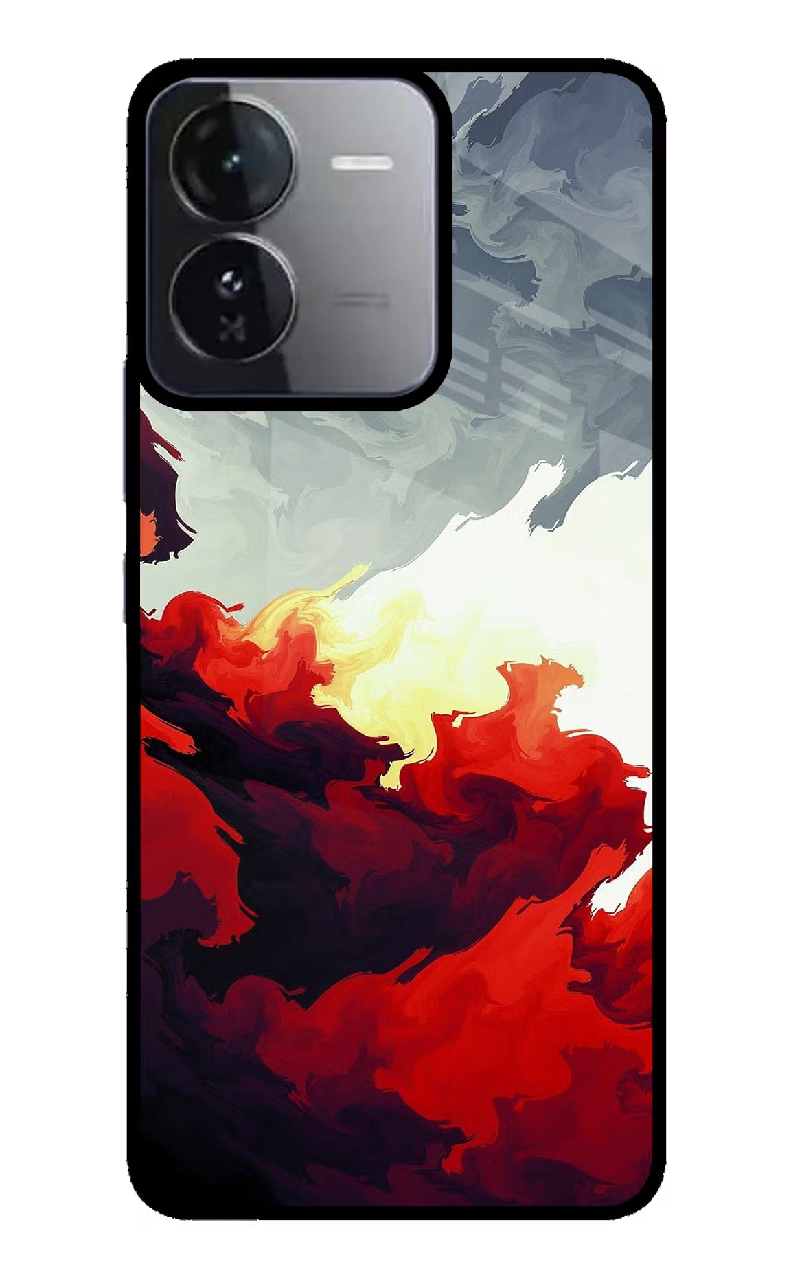 Fire Cloud iQOO Z9 5G Glass Case
