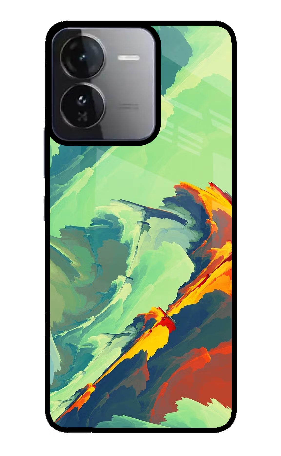 Paint Art iQOO Z9 5G Glass Case Back Cover by Casekaro
