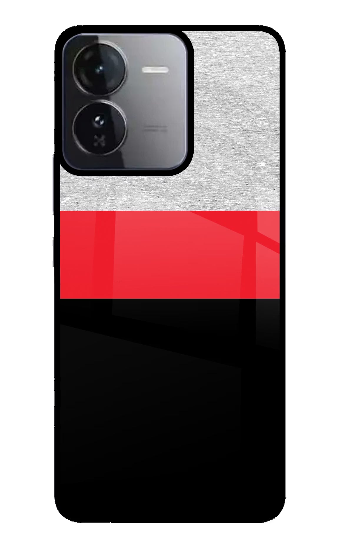 Tri Color Pattern iQOO Z9 5G Glass Case