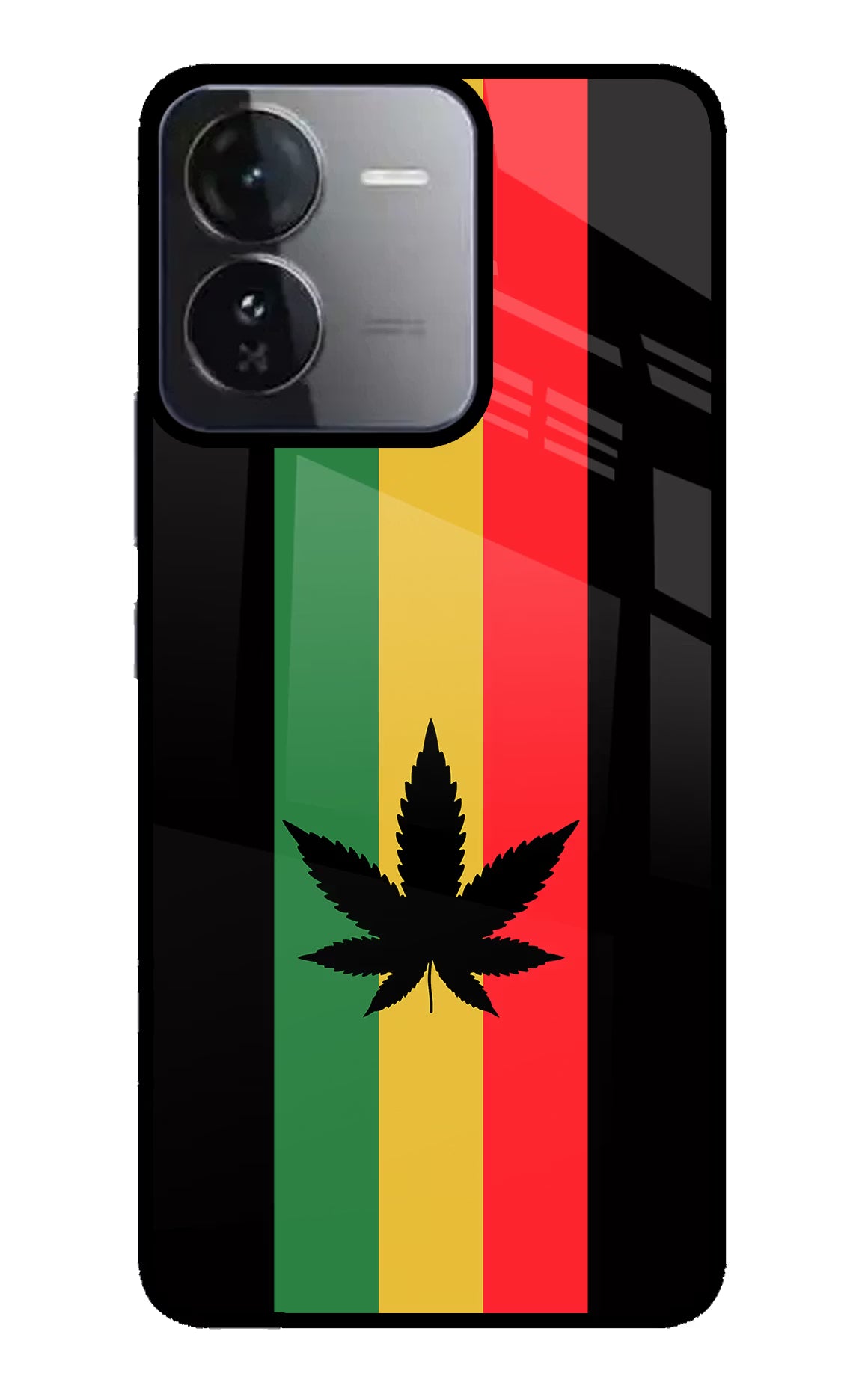 Weed Flag iQOO Z9 5G Glass Case Back Cover by Casekaro