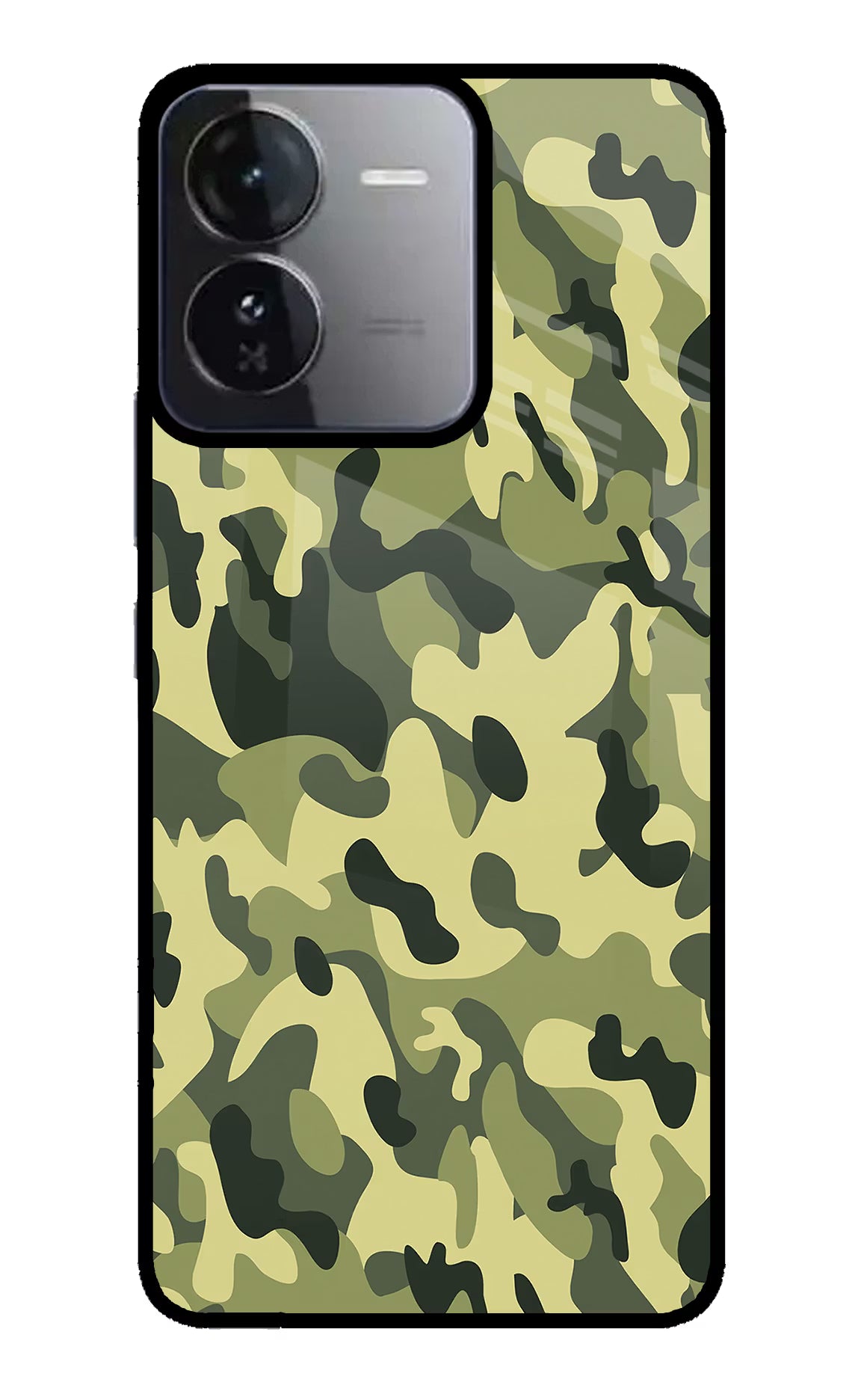 Camouflage iQOO Z9 5G Glass Case Back Cover by Casekaro
