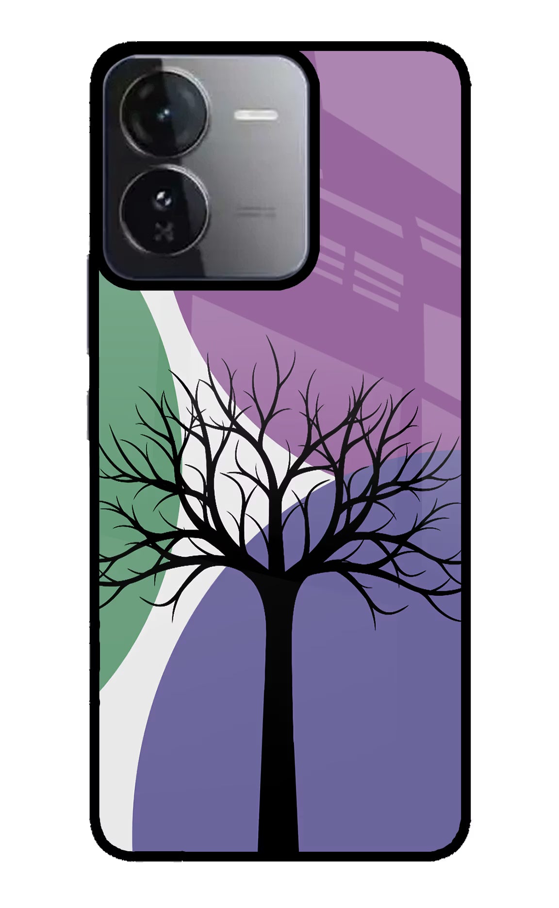 Tree Art iQOO Z9 5G Glass Case Back Cover by Casekaro