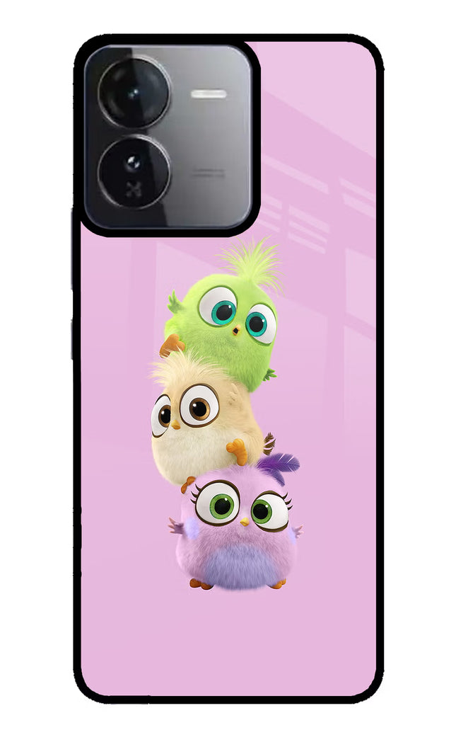 Cute Little Birds iQOO Z9 5G Glass Case Back Cover by Casekaro