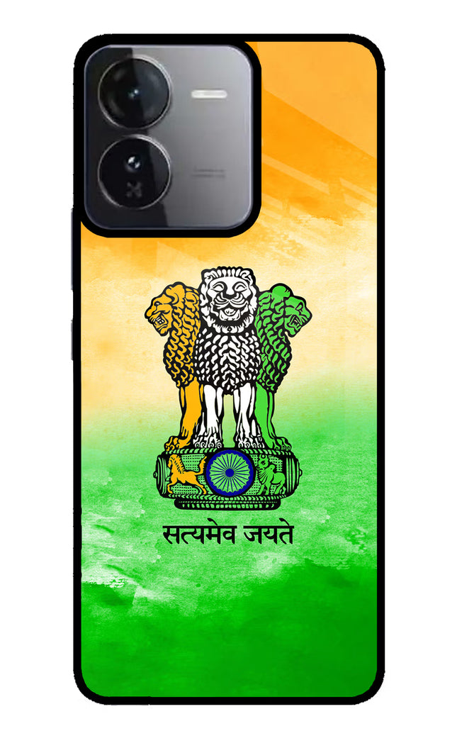 Satyamev Jayate Flag iQOO Z9 5G Glass Case Back Cover by Casekaro