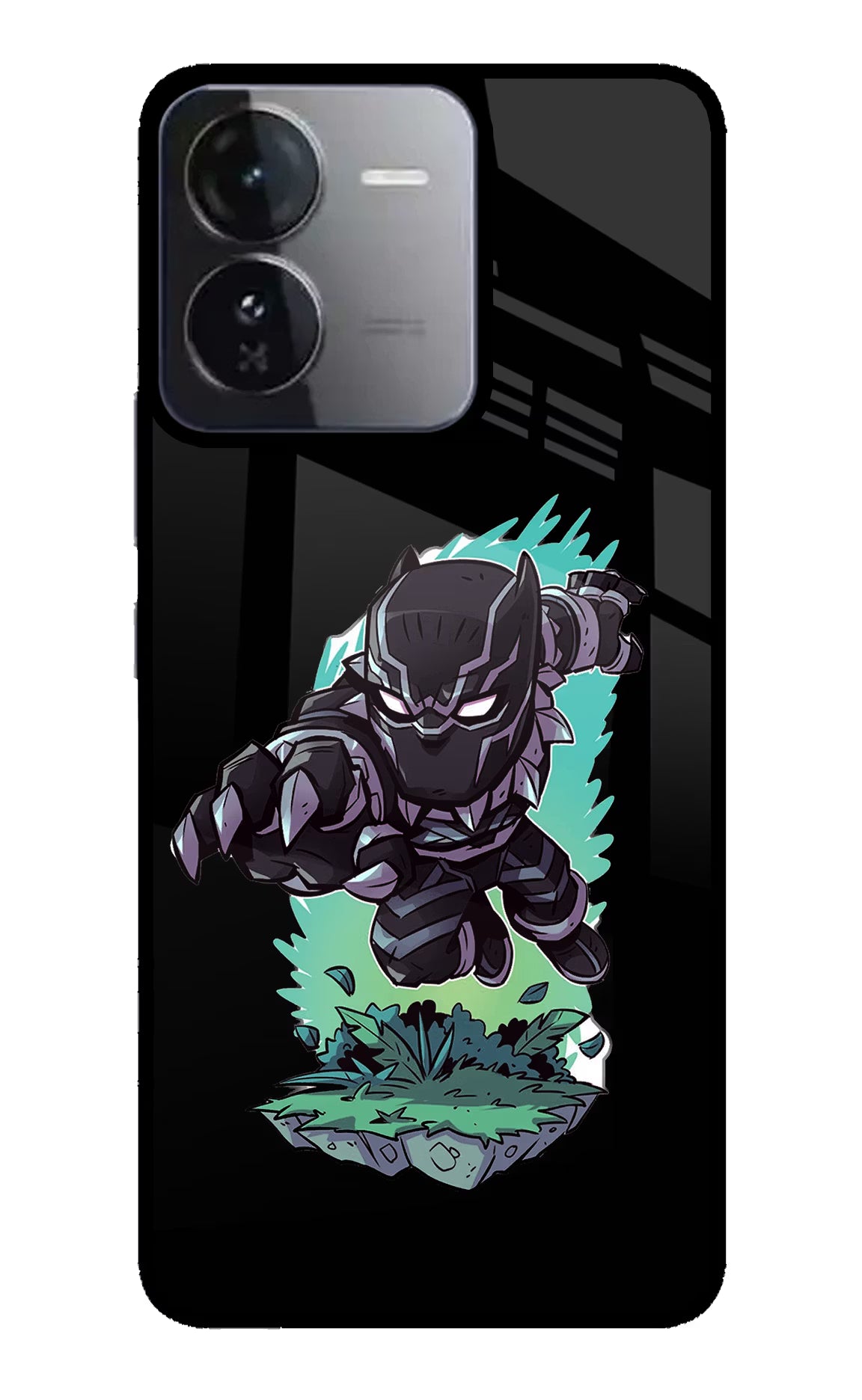 Black Panther iQOO Z9 5G Glass Case Back Cover by Casekaro