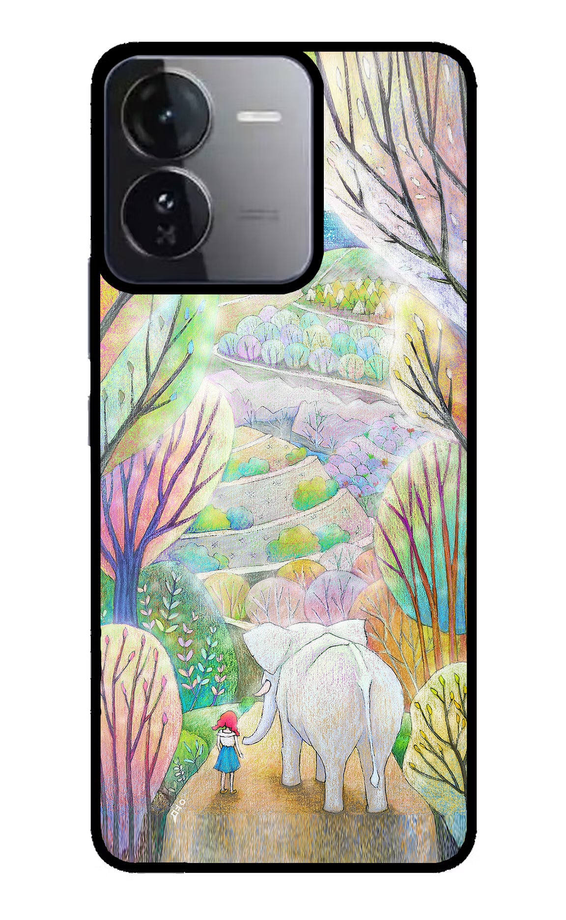 Nature Painting iQOO Z9 5G Glass Case Back Cover by Casekaro