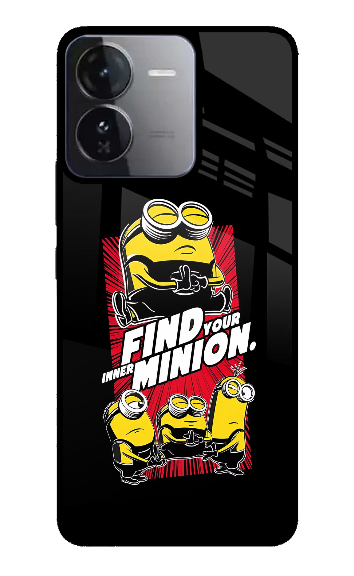 Find your inner Minion iQOO Z9 5G Glass Case Back Cover by Casekaro