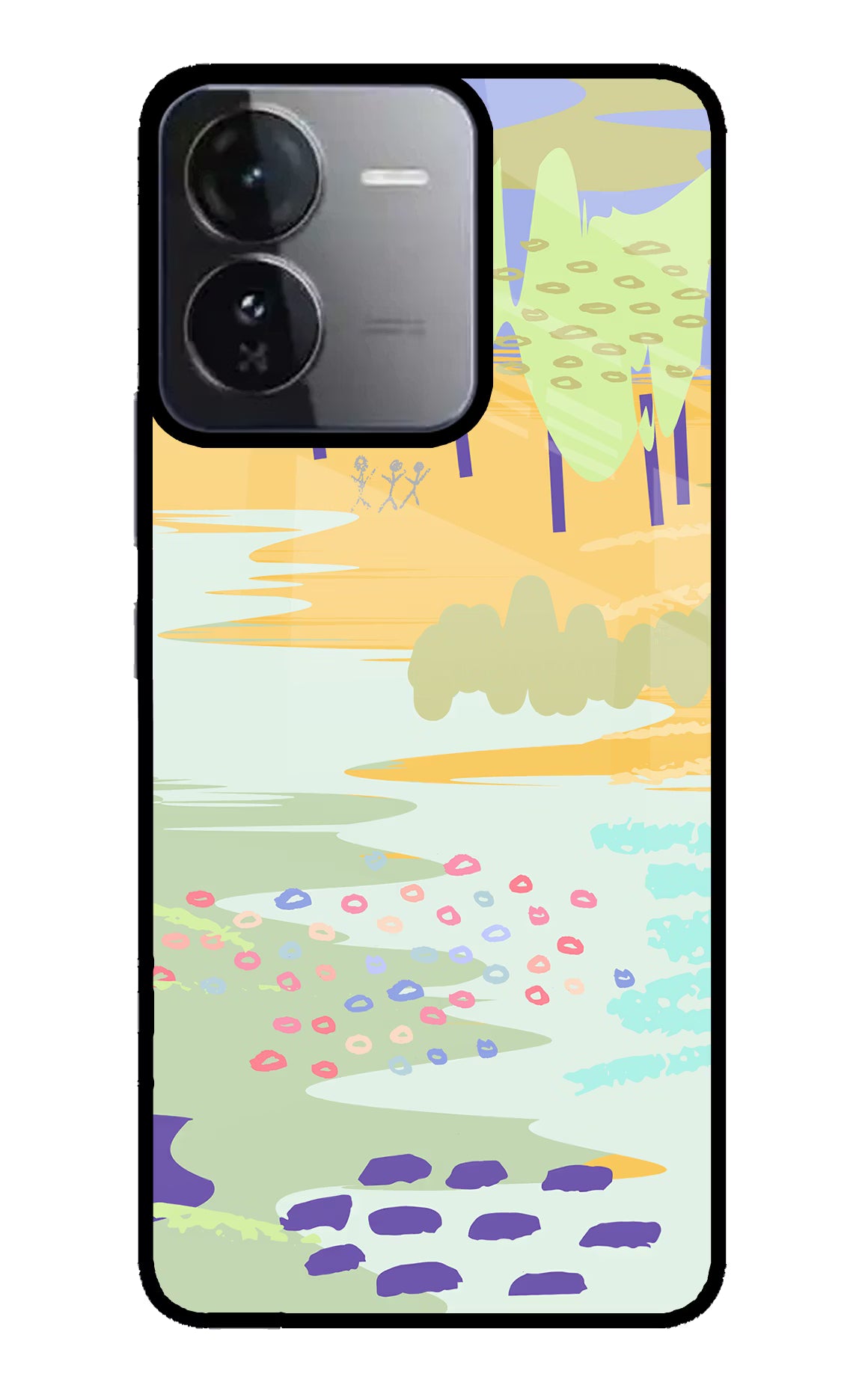 Scenery iQOO Z9 5G Glass Case Back Cover by Casekaro