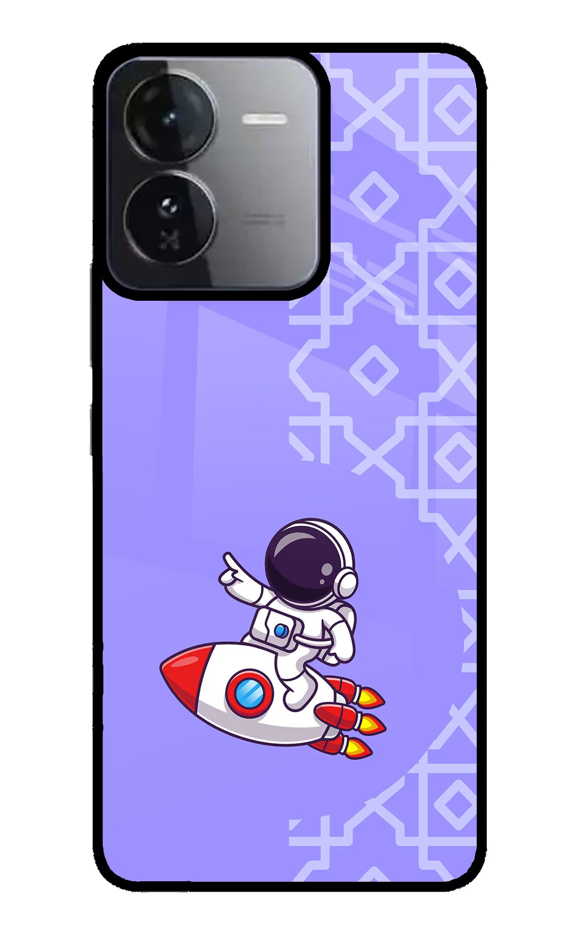 Cute Astronaut iQOO Z9 5G Glass Case Back Cover by Casekaro