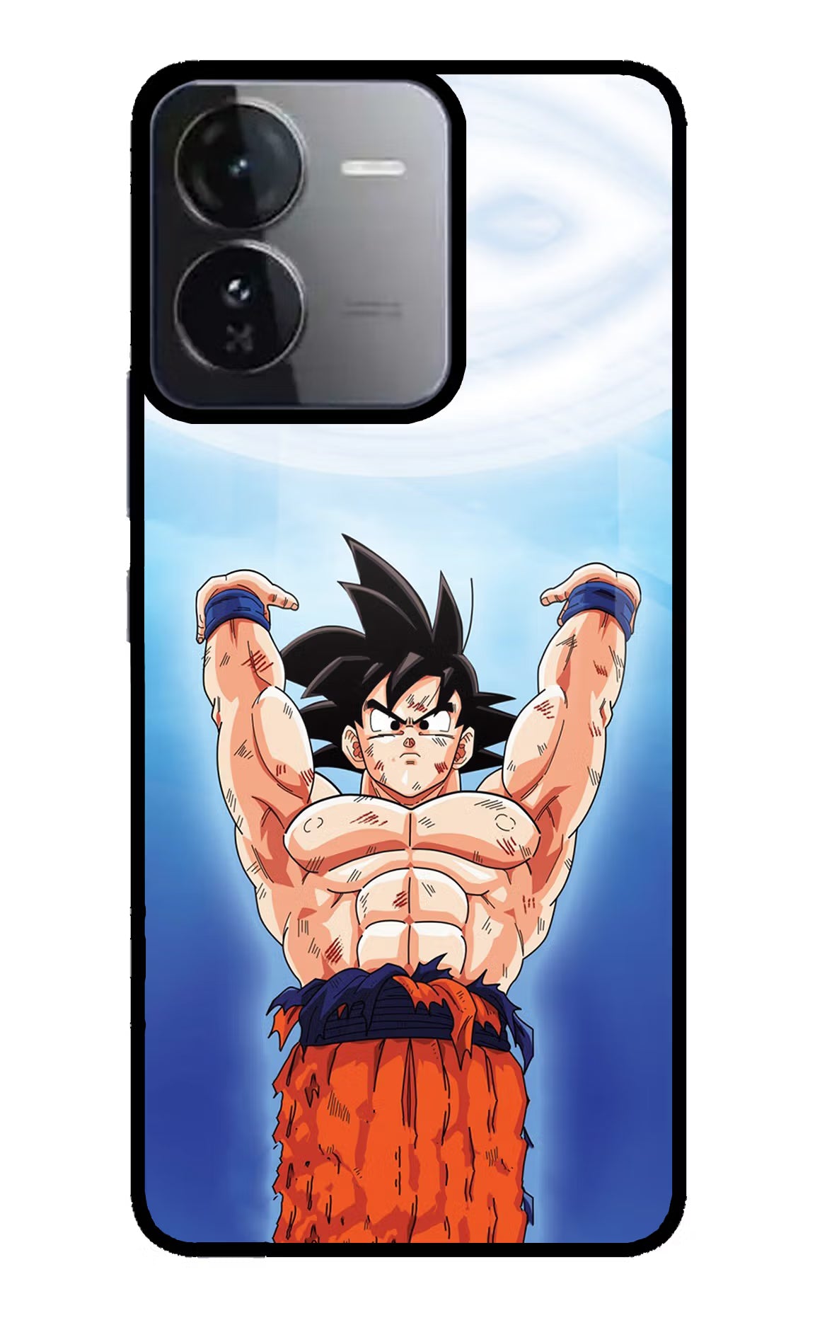 Goku Power iQOO Z9 5G Glass Case Back Cover by Casekaro