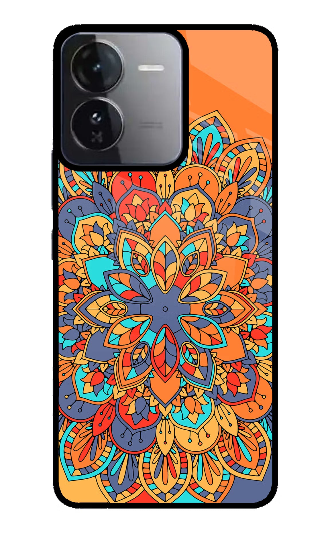 Color Mandala iQOO Z9 5G Glass Case Back Cover by Casekaro