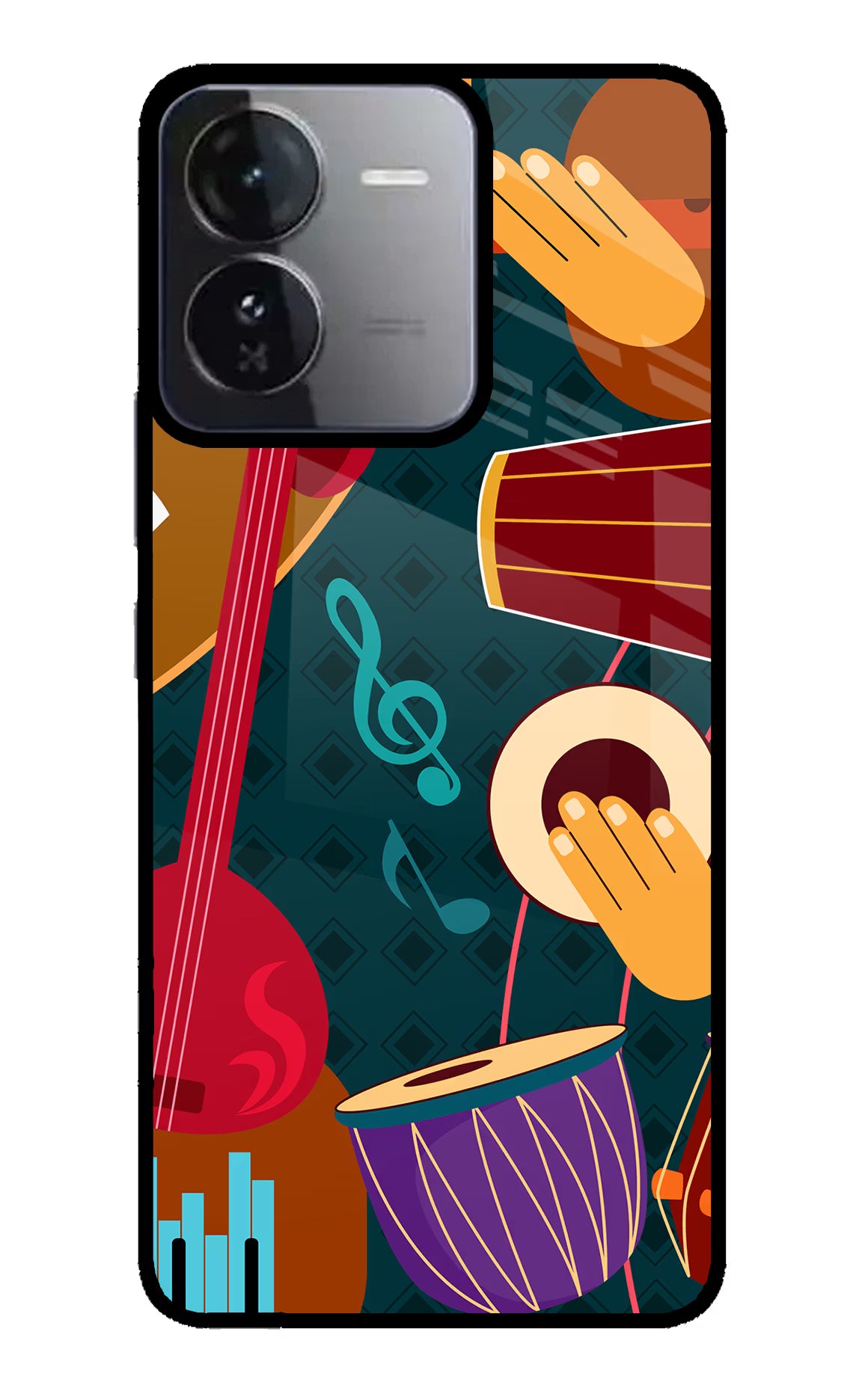 Music Instrument iQOO Z9 5G Glass Case Back Cover by Casekaro
