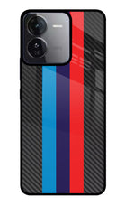 BMW Stripes Pattern iQOO Z9 5G Glass Case Back Cover by Casekaro