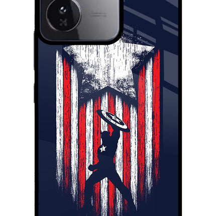 Captain America Marvel Art iQOO Z9 5G Glass Case
