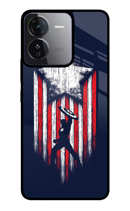 Captain America Marvel Art iQOO Z9 5G Glass Case