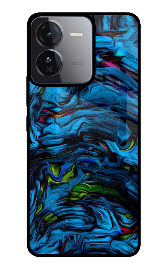Dark Blue Abstract iQOO Z9 5G Glass Case