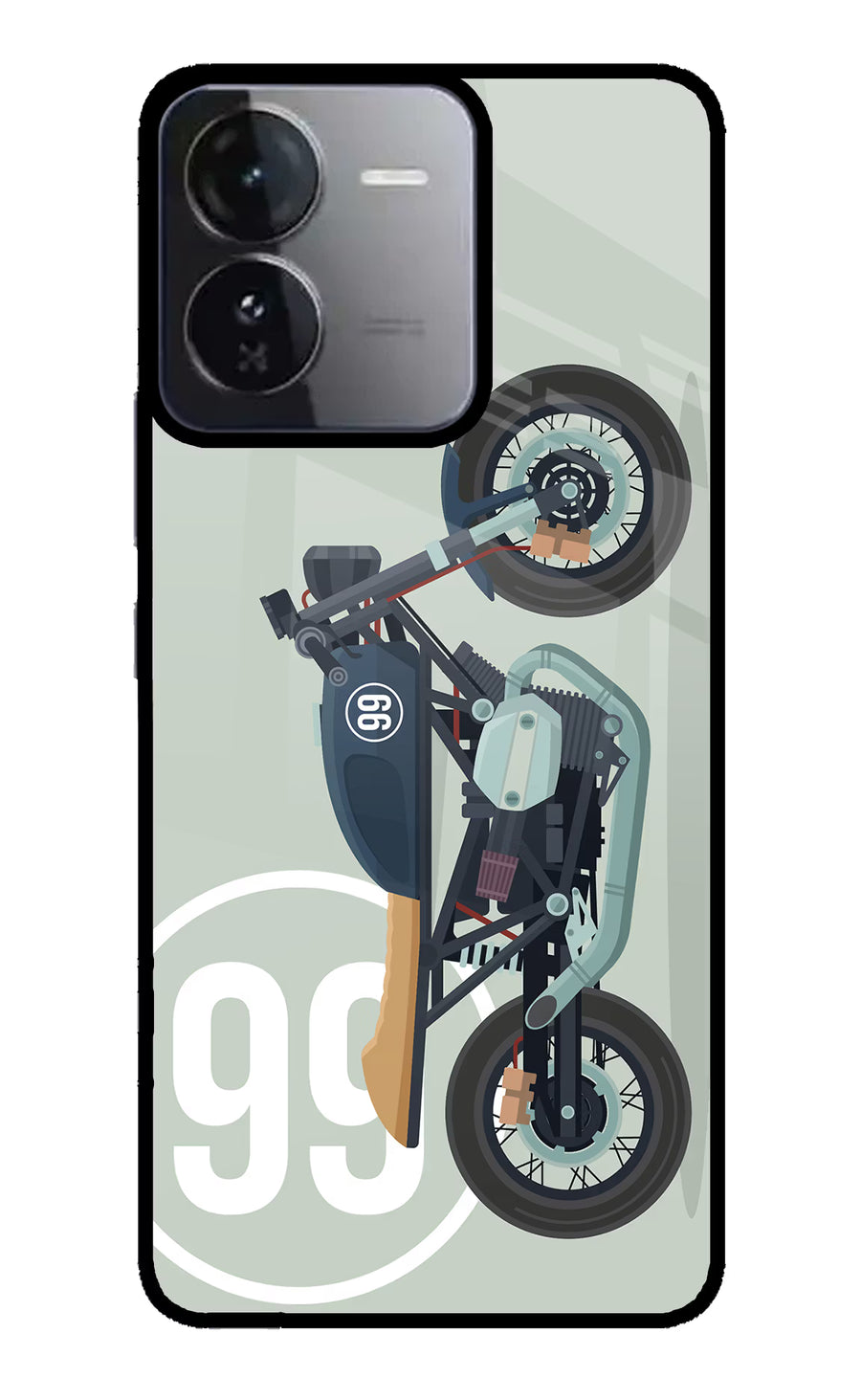 Classic Cafe Racer 99 iQOO Z9 5G Back Cover, Glass case