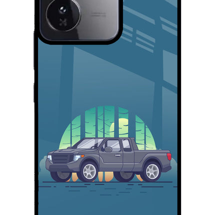 Retro Garage Vibe iQOO Z9 5G Glass Case