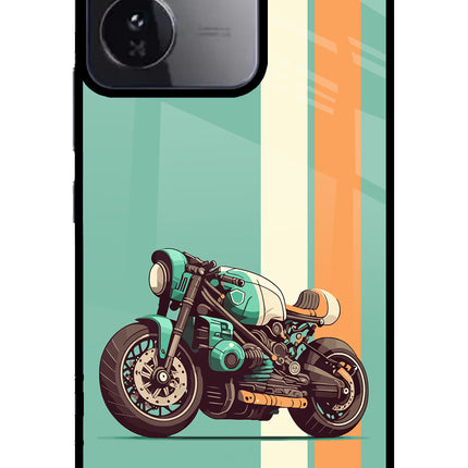 Striped Moto Drift iQOO Z9 5G Glass Case