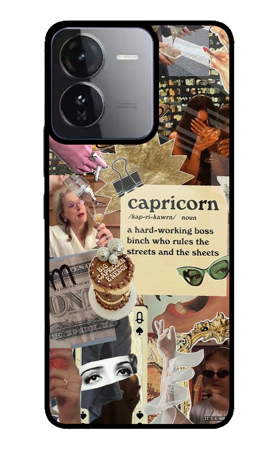 Capricorn Zodiac iQOO Z9 5G Glass Case Back Cover by Casekaro