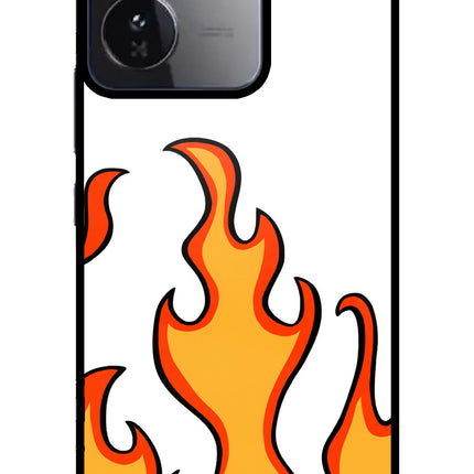 Fired Up – White iQOO Z9 5G Glass Case