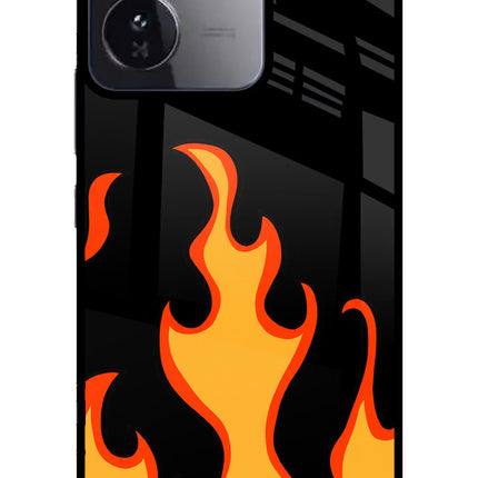 Fired Up – Black iQOO Z9 5G Glass Case