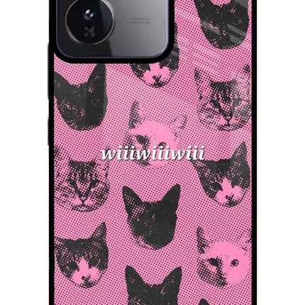 Pink Cats iQOO Z9 5G Glass Case