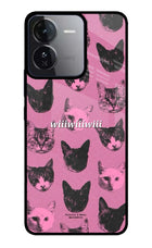Pink Cats iQOO Z9 5G Glass Case