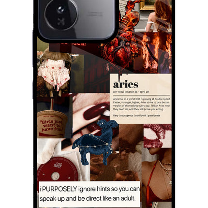 Zodiac Aries iQOO Z9 5G Glass Case