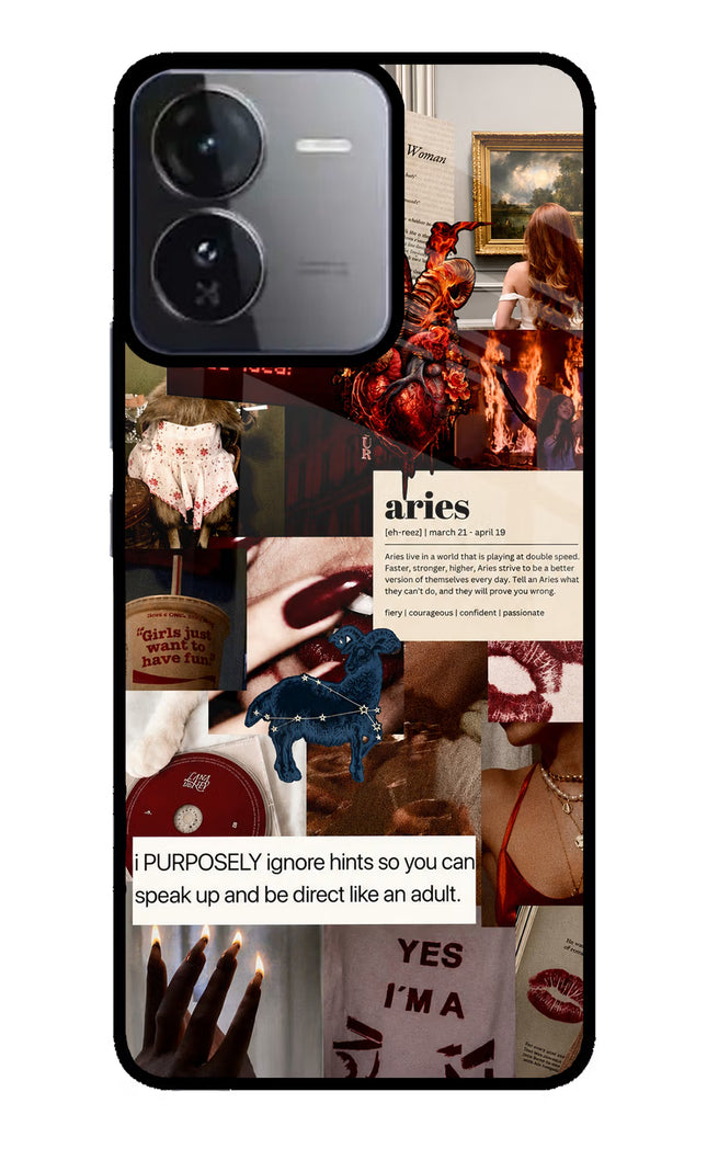 Zodiac Aries iQOO Z9 5G Glass Case