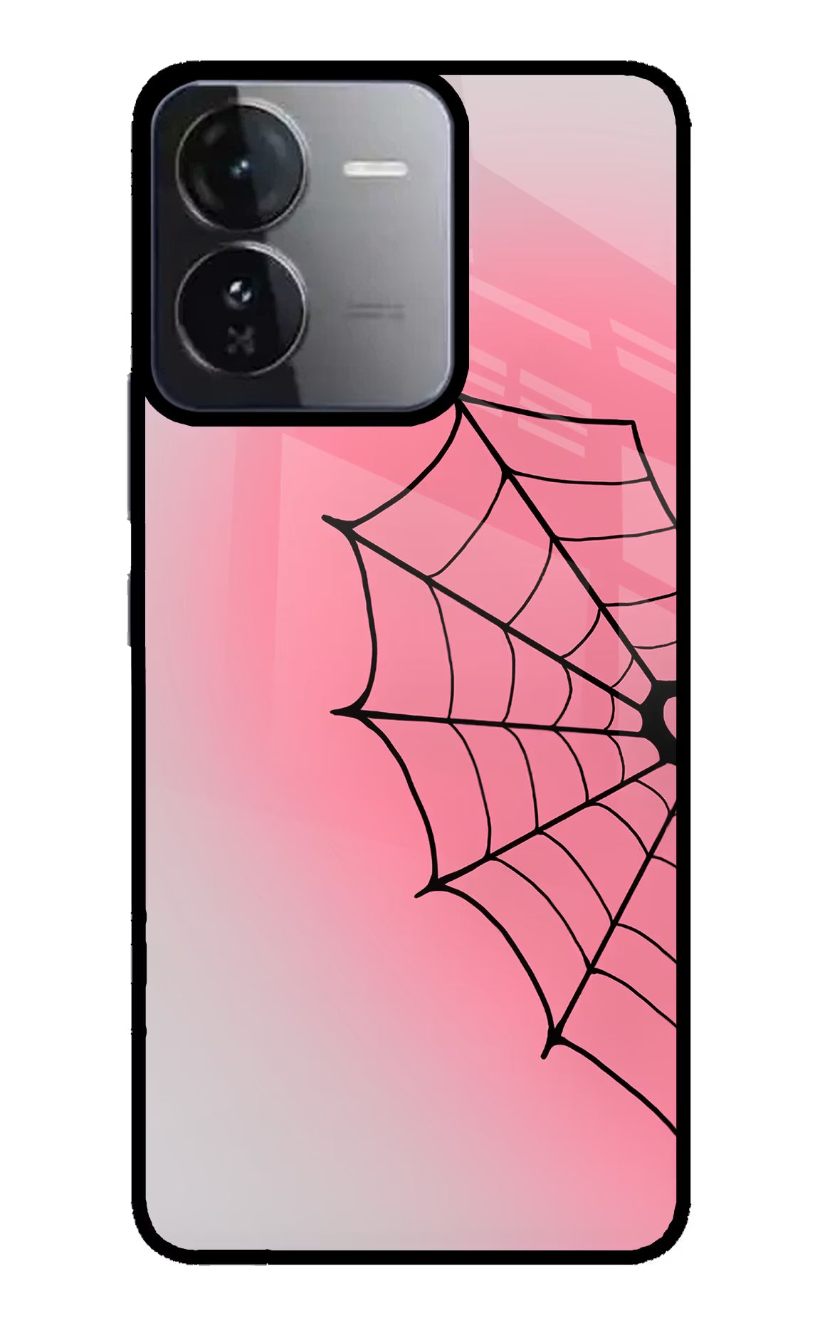 Pink Web iQOO Z9 5G Glass Case