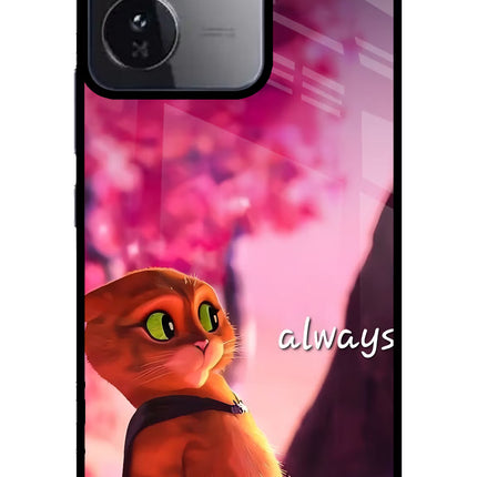 Always Cat iQOO Z9 5G Glass Case