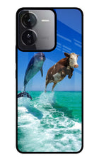 Dolphin vs Cow iQOO Z9 5G Glass Case